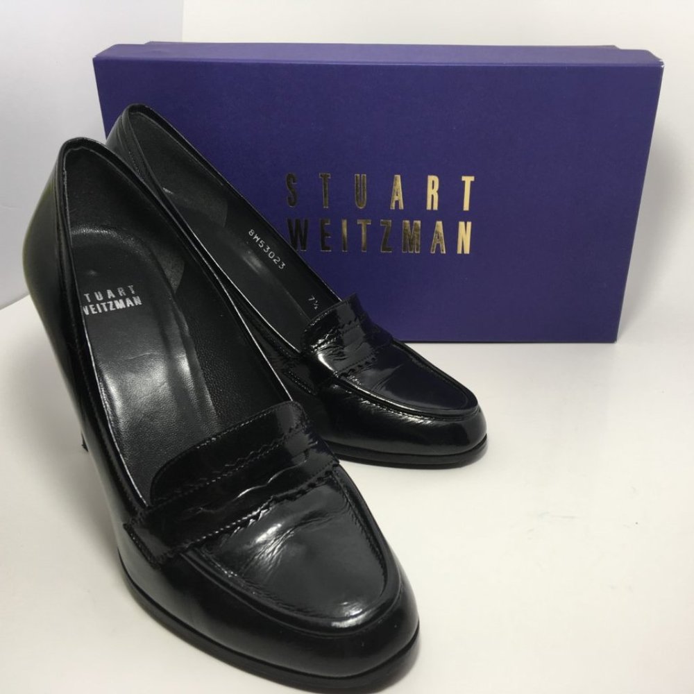 Stuart Weitzman Penny Up Patent Leather Heels